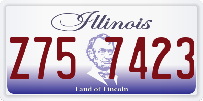 IL license plate Z757423