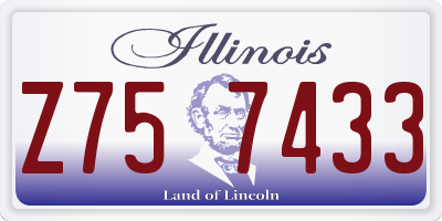 IL license plate Z757433