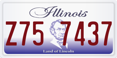 IL license plate Z757437