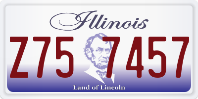 IL license plate Z757457