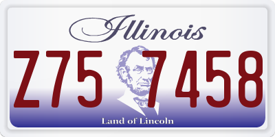 IL license plate Z757458