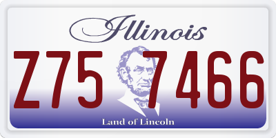 IL license plate Z757466