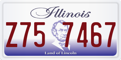 IL license plate Z757467