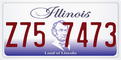 IL license plate Z757473