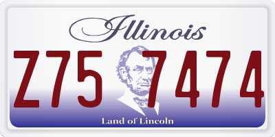 IL license plate Z757474