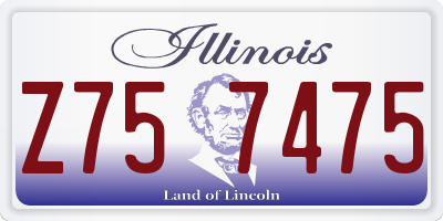 IL license plate Z757475