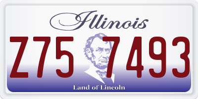 IL license plate Z757493