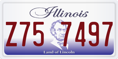 IL license plate Z757497