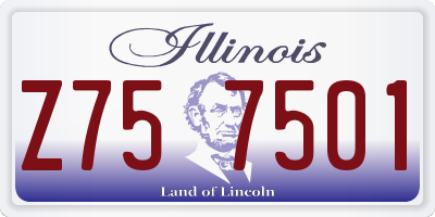 IL license plate Z757501