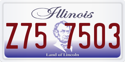 IL license plate Z757503