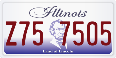 IL license plate Z757505