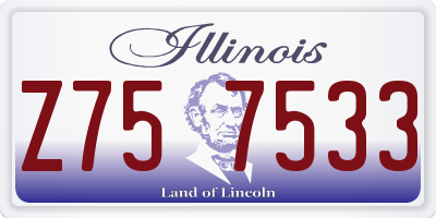 IL license plate Z757533