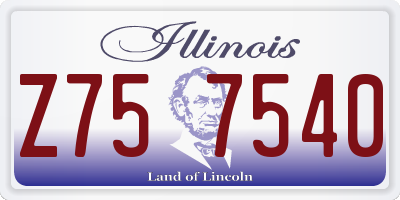 IL license plate Z757540