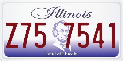 IL license plate Z757541