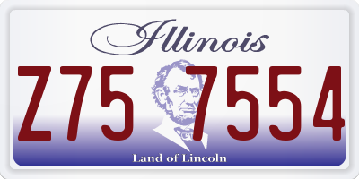 IL license plate Z757554