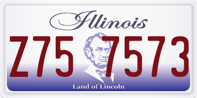 IL license plate Z757573