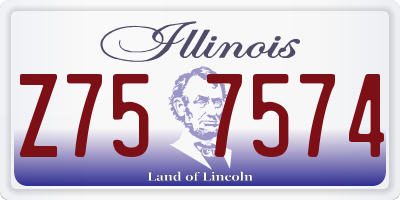 IL license plate Z757574