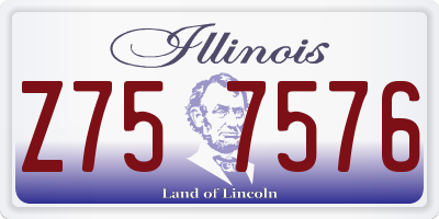 IL license plate Z757576