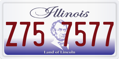 IL license plate Z757577