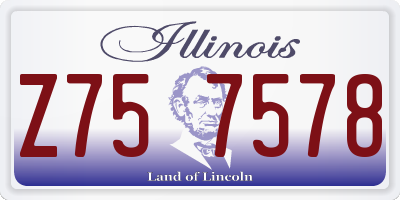 IL license plate Z757578