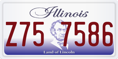 IL license plate Z757586