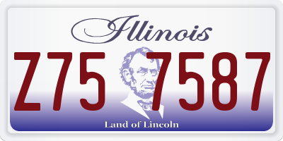 IL license plate Z757587
