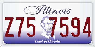 IL license plate Z757594