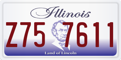 IL license plate Z757611