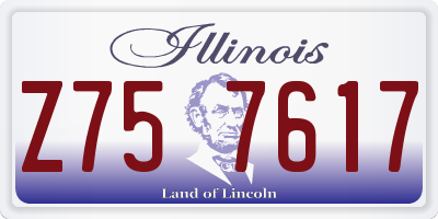 IL license plate Z757617