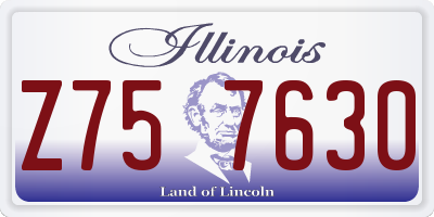 IL license plate Z757630