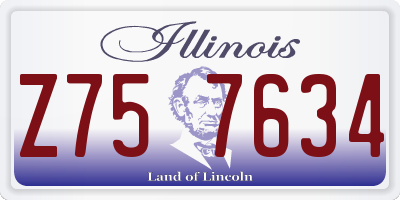 IL license plate Z757634