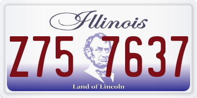 IL license plate Z757637