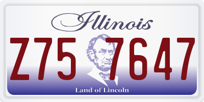 IL license plate Z757647