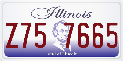 IL license plate Z757665