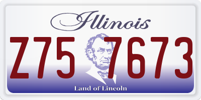 IL license plate Z757673