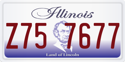 IL license plate Z757677