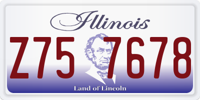 IL license plate Z757678