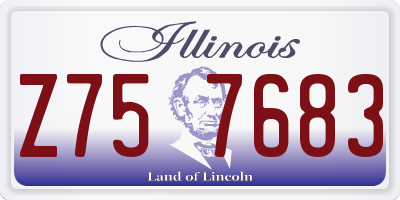 IL license plate Z757683