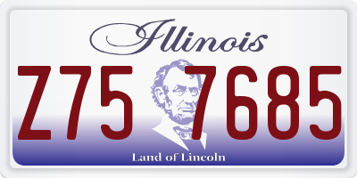 IL license plate Z757685