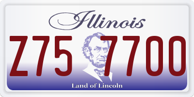 IL license plate Z757700