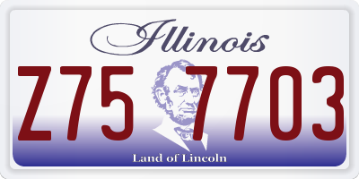 IL license plate Z757703