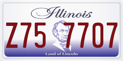 IL license plate Z757707
