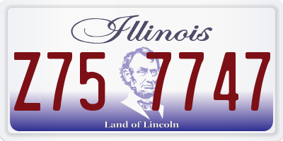 IL license plate Z757747