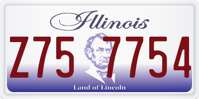 IL license plate Z757754
