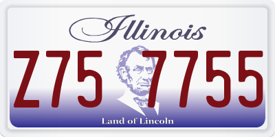IL license plate Z757755
