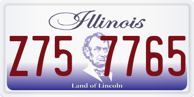 IL license plate Z757765