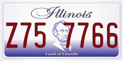 IL license plate Z757766