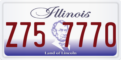 IL license plate Z757770