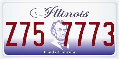 IL license plate Z757773