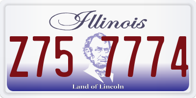 IL license plate Z757774